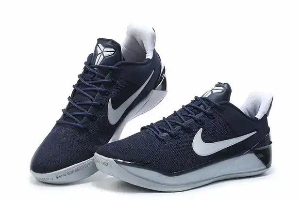 科比12代篮球鞋 科比12代低帮ad 经典黑蓝配色退役纪念版篮球鞋