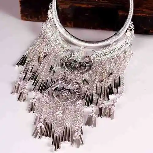 民族特色苗银项圈项链少数民族舞蹈饰品大项圈民族风项圈