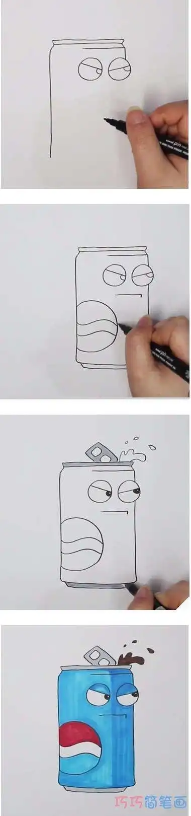画可乐简笔画怎么画可乐简笔画可乐怎么画简单百事可乐简笔画图片可乐