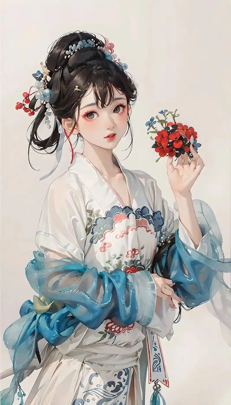 ai绘画|壁纸|汉服女孩.初见只一回,余生来世都幸会.#ai - 抖音