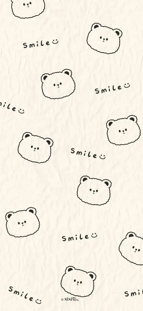 可爱简约小熊手机壁纸