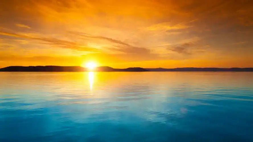 唯美夕阳西下美景桌面壁纸,风景壁纸,唯美,夕阳,天空,清新,海洋,自然