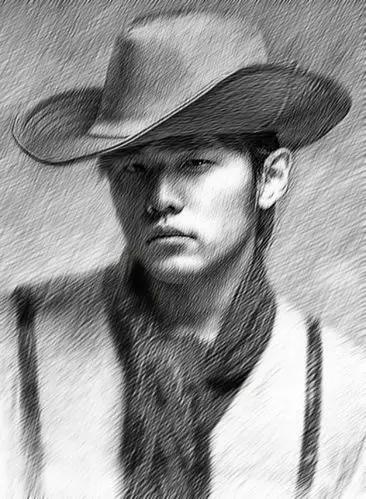 明星素描画像￥周杰伦素描头像