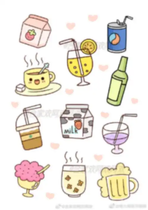 这些可爱的食物简笔画