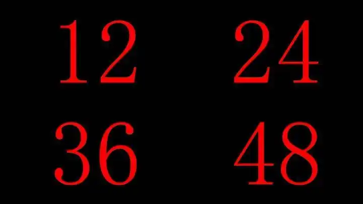 【带通道】数字变化1到60