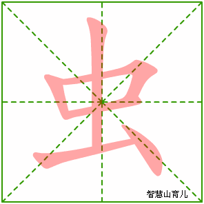 虫的笔顺拼音及解释