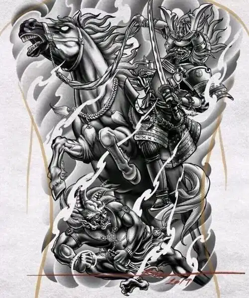 传统纹身满背纹身图案