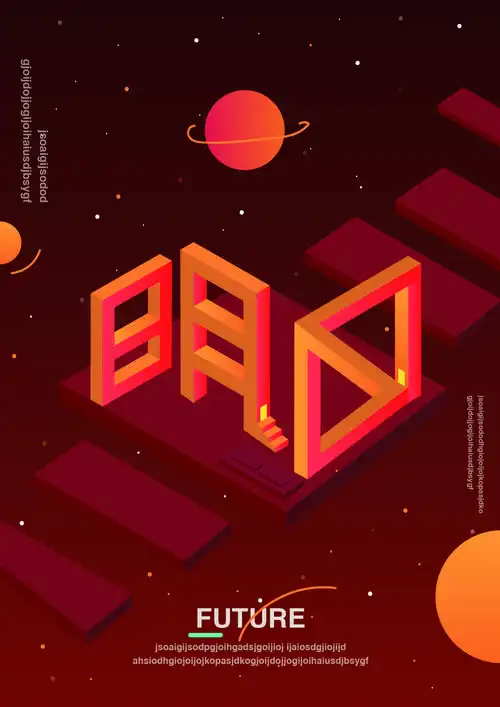 ps-2.5d科技风海报