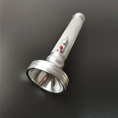 老式铁皮手电筒同茼小电超亮多功能强光钨丝黄光手电筒