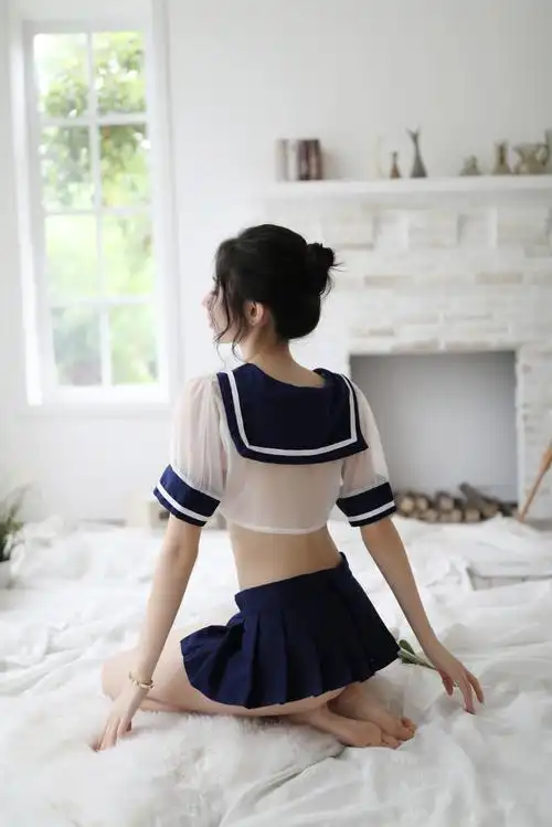 情趣内衣女极渡诱惑学生制服诱惑套装角色扮演水手制服透明网纱透视