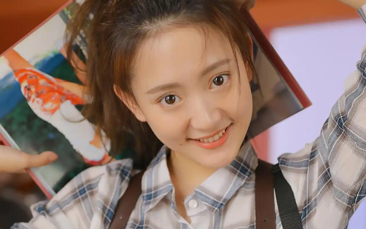 马尾辫女孩性感写真高清电脑桌面壁纸