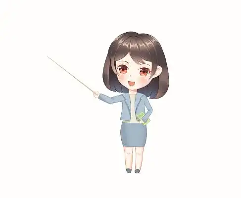 q版卡通插画老师上课教学png素材