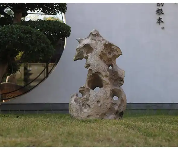 巧马高端高档庭院仿真太湖石雕塑玲珑奇石摆件高端会所假山石造景模具