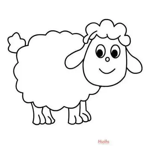 幼儿画羊简笔画 十二生肖羊简笔画小绵羊 小羊 铅笔画 可爱 卡通 儿童