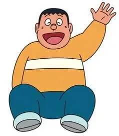 胖虎唱歌简笔画