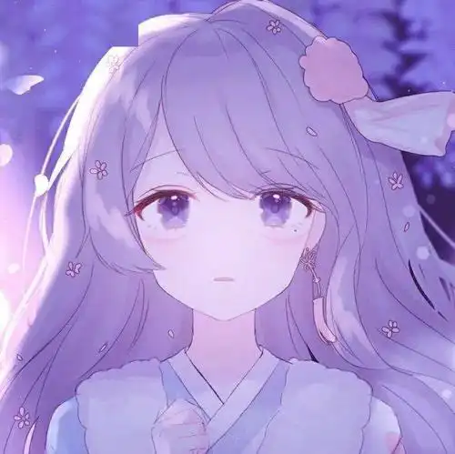 可爱动漫女生头像你携缓缓月色而来雪也好似温柔弥漫