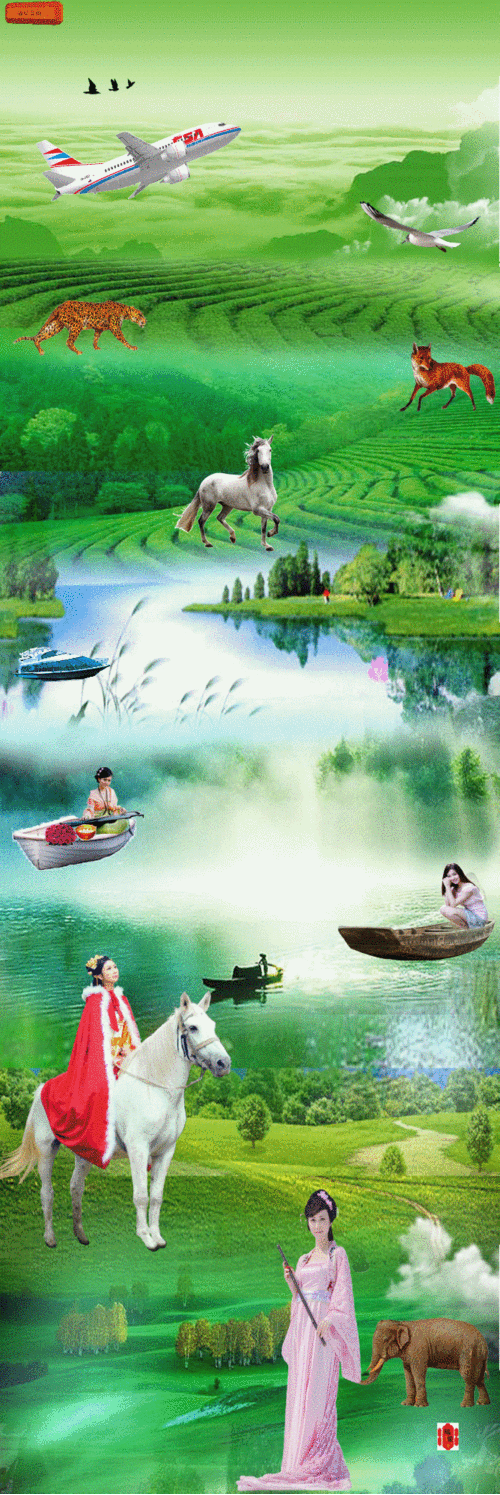 国画名作 极品收藏 百人字兽 工笔牡丹 工笔山水 工笔人物 工笔花鸟