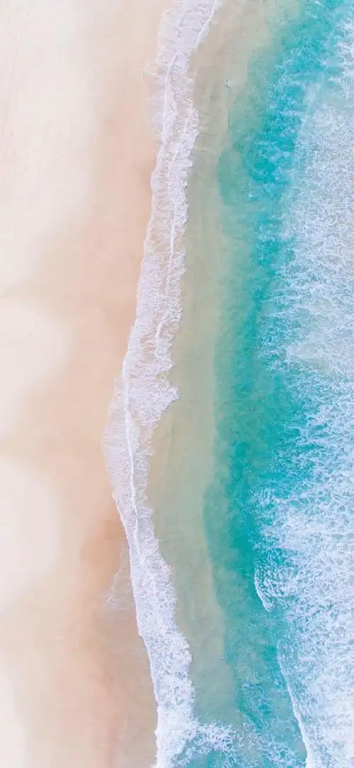 iphone 全屏高清风景壁纸 海浪沙滩背景图