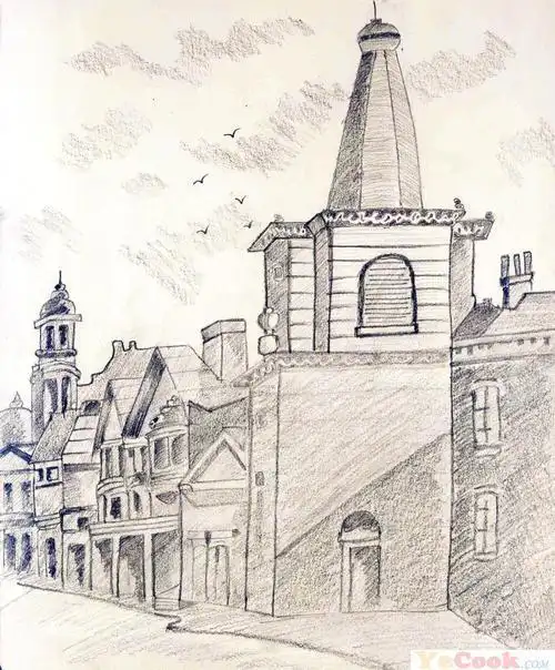 铅笔画风景简单简笔画