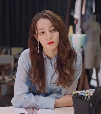 欧美幸福触手不及迪丽热巴周放同款浅蓝色薄款衬衫衬衫