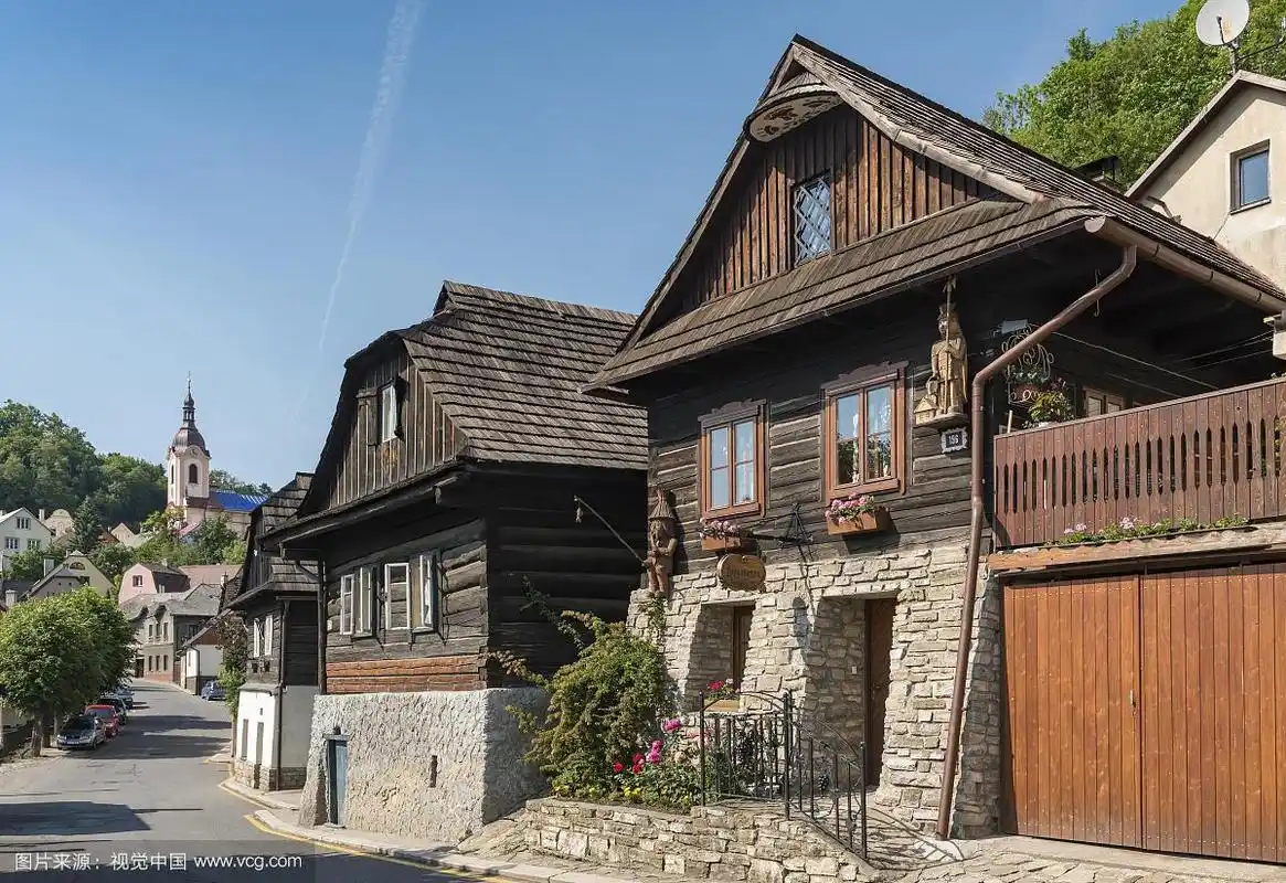 欧洲,捷克,stramberk的传统木屋