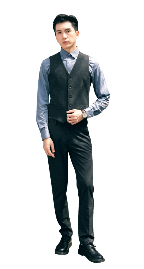 秋装灰色西装商务男帅气时尚男模特男生