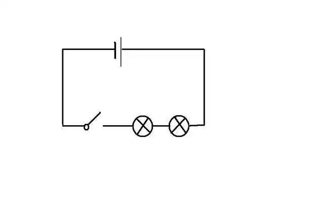 两个灯泡串联电路图