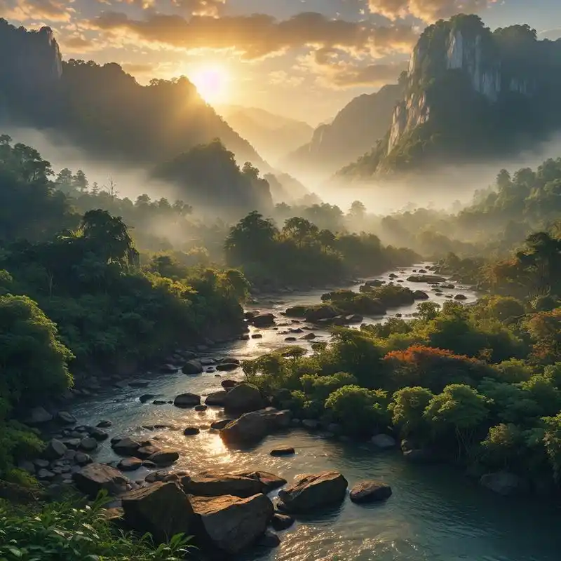 9015 山峰之巅,云雾缭绕,仿佛踏入仙境.