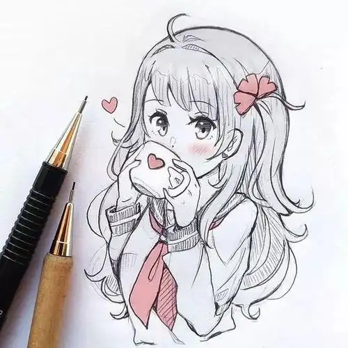 适合新手画的小清新二次元动漫美少女线条迷人看了就会会爱上