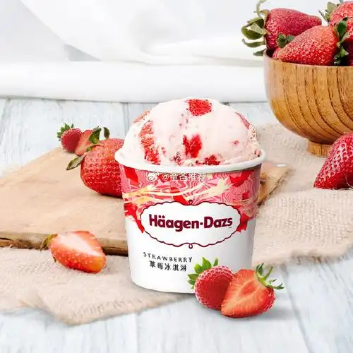 1,哈根达斯(haagen-dazs) 经典草莓口味冰淇淋 100ml/杯,标题下方卷都