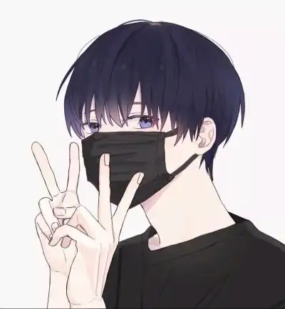 口罩男卡通 by:moon柚夏