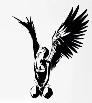 欧美风格 堕落的天使图案个性化创意家居装饰墙贴 厂家定制