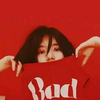 红色系女生头像