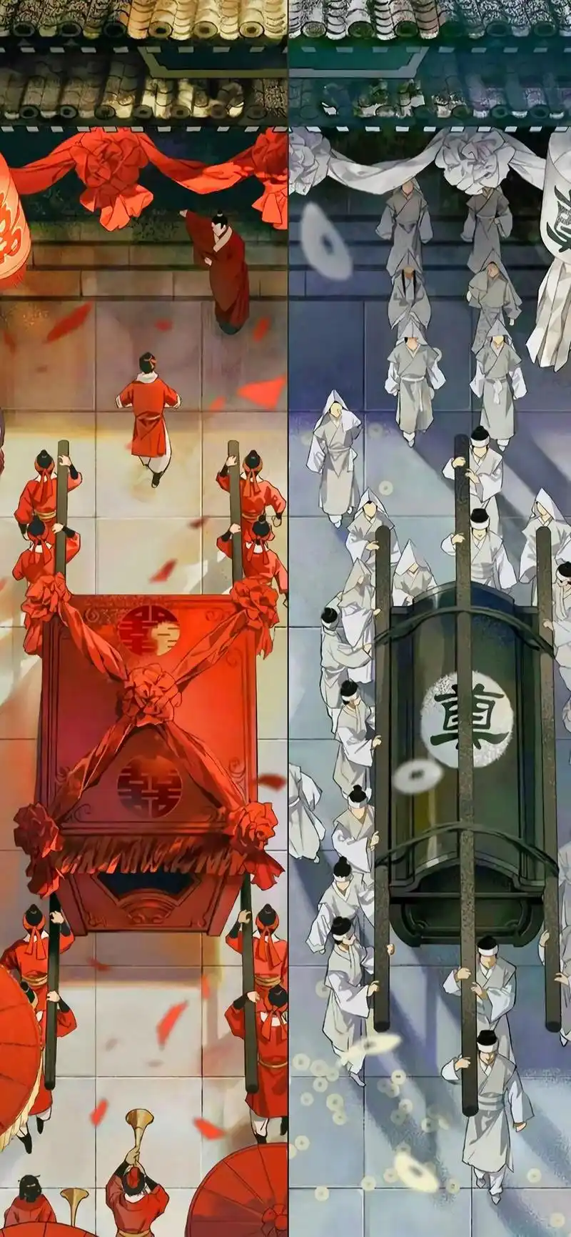 人鬼殊途.红衣进,白衣出,各走各路#高清壁纸 #另类壁纸 # - 抖音