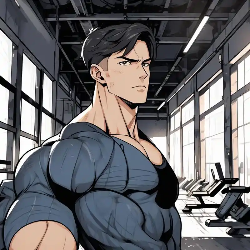 肌肉男健身头像,漫画风格超帅94 漫画风的肌肉男头像来啦!