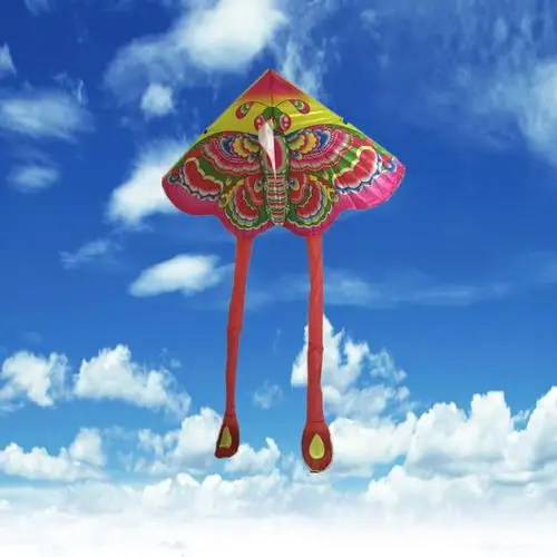 潍坊风筝批发 亮布热印彩色大蝴蝶风筝 庙会新奇特热卖 地摊货源
