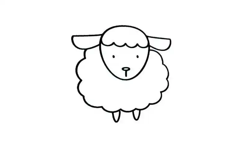 十二生肖简笔画之羊的画法