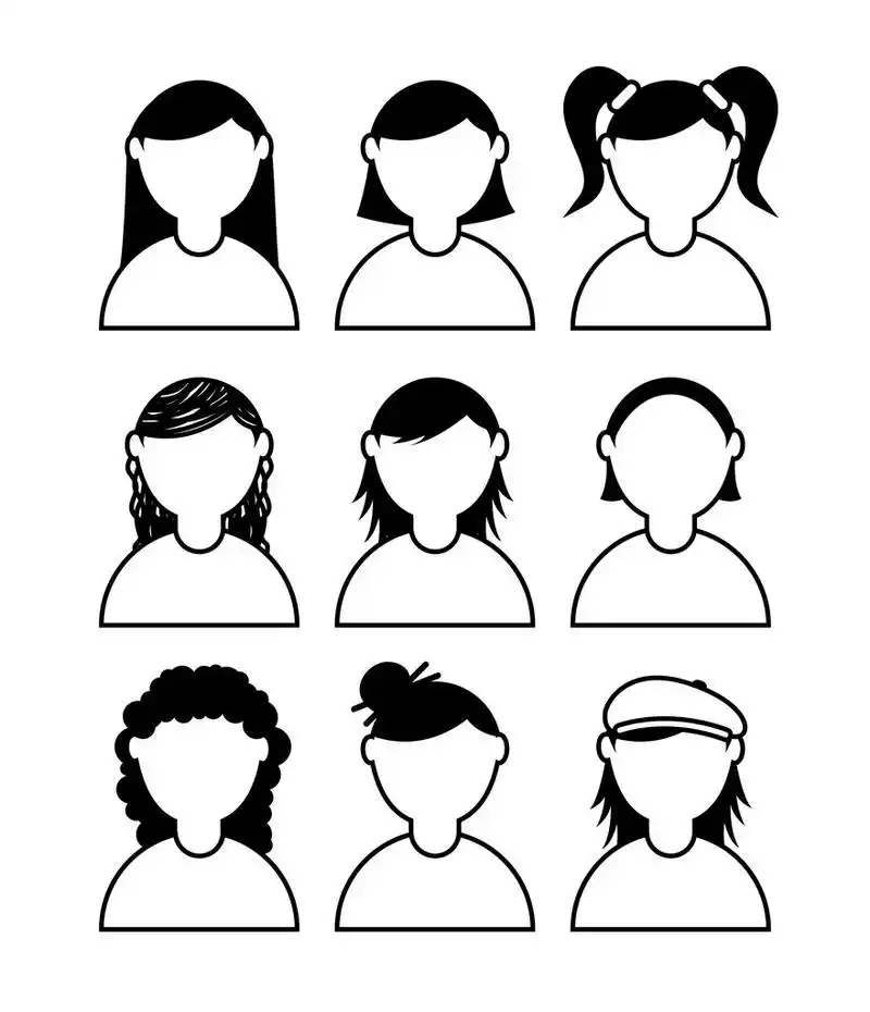 人的图标,在白色背景的人形图标矢量图