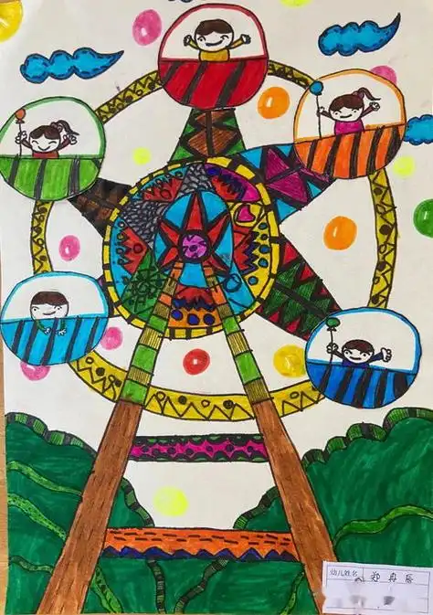 大班绘画作品图片