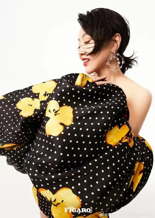 闫妮  佩戴swarovski constella大圈耳环,swarovski hyperbola束颈