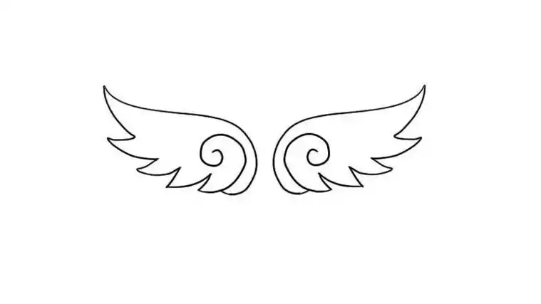 笔画图片大全小天使翅膀简笔画翅膀简笔画小天使可爱翅膀的画法简笔画