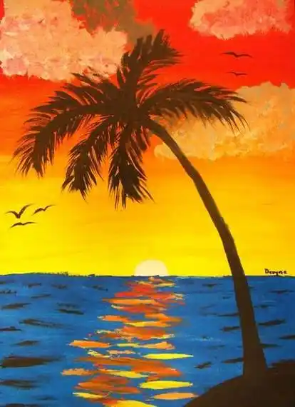 风景画简单又漂亮水粉画简单的风景水粉画