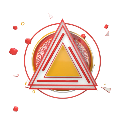 红色三角形圆形c4d图片