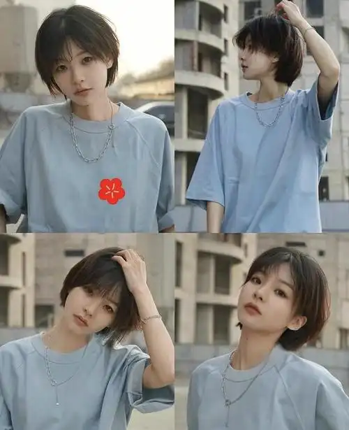 线条流畅:日系少年感短发的线条非常流畅,无论是刘海还是发尾,都呈现