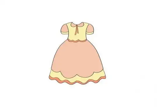 公主裙简笔画图片