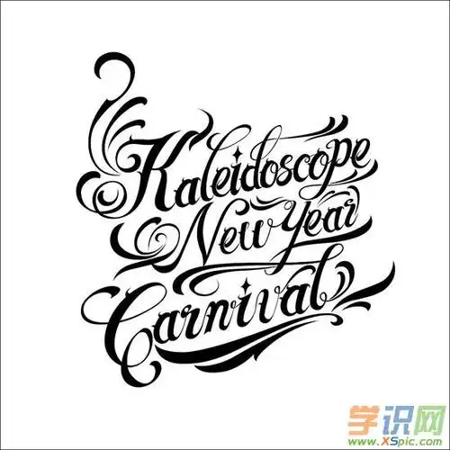 花体特色的英文字体设计作品