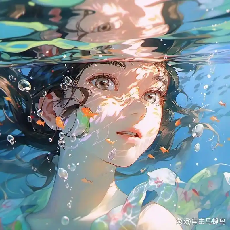 水下游泳头像大放送  还在为头像寻找新灵感吗?