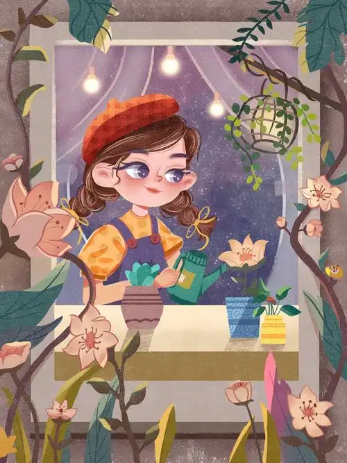 平淡生活的小美好,每天坚持画画,小女孩的日常