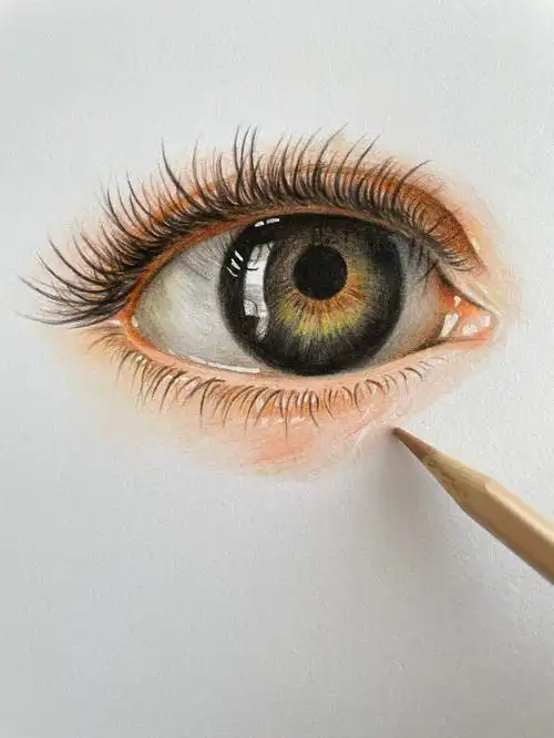 彩铅人物彩铅眼睛五官画法