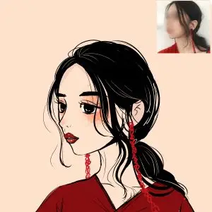 q版头像卡通人物形象logo设计真人照片转手绘漫画定制作情侣微信